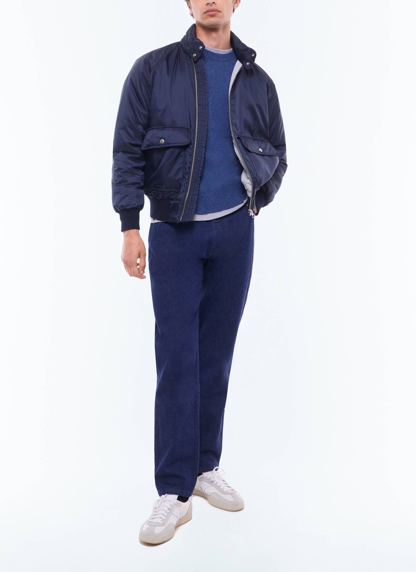 Men's navy blue jacket Fursac - M3EALI-EM06-D030
