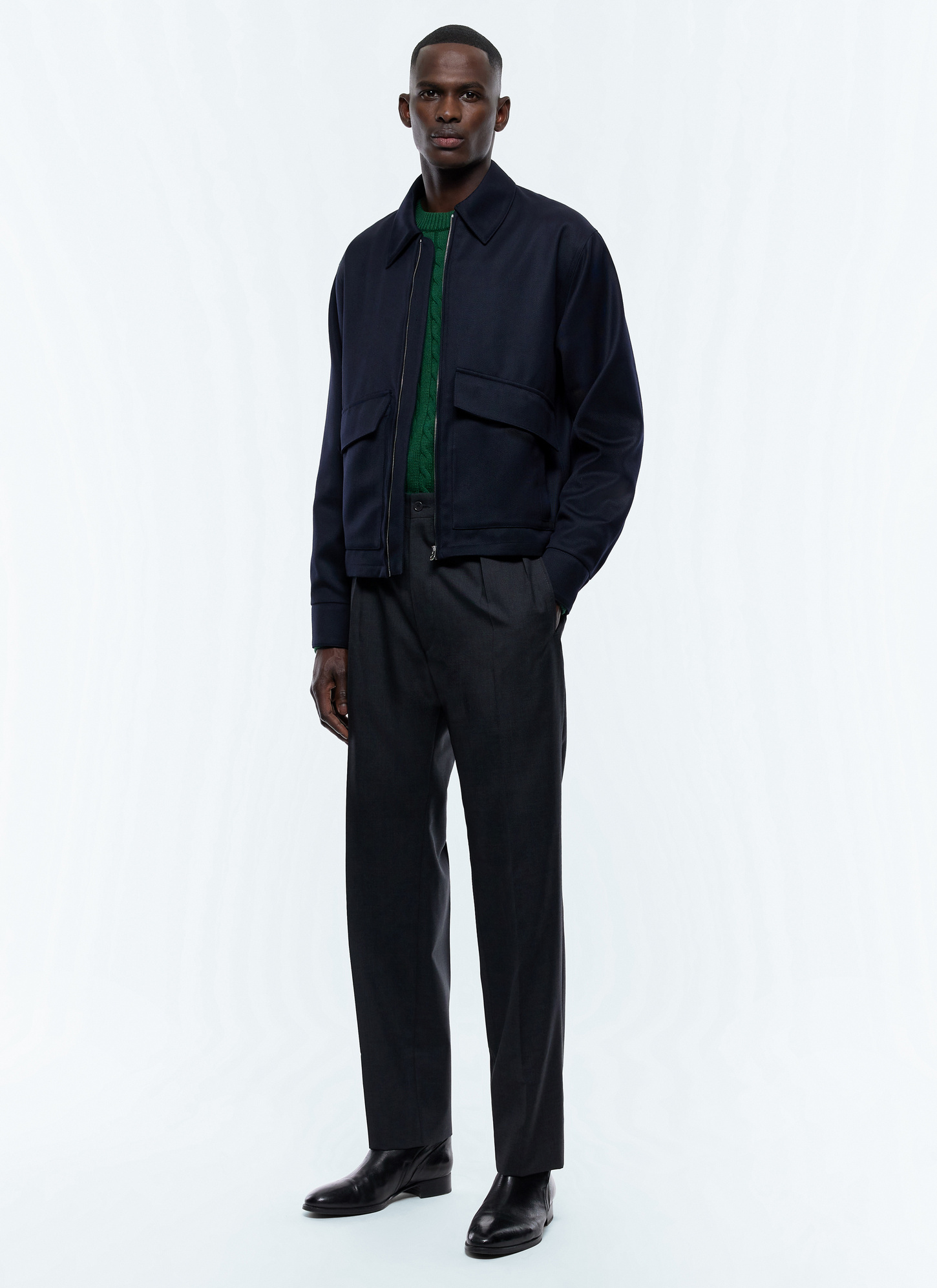 Men's navy blue jacket Fursac - M3EASY-KM39-30