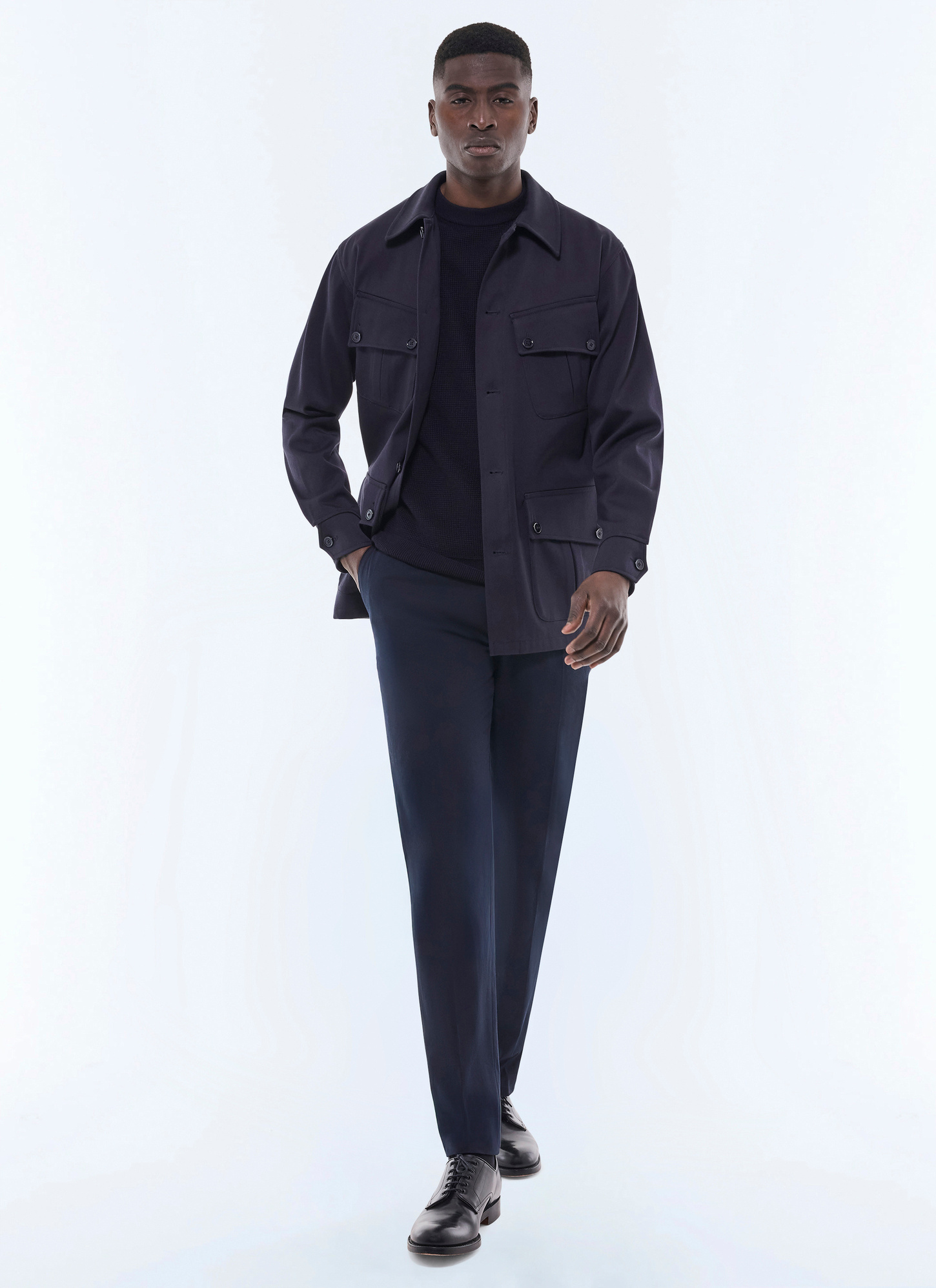 Men's certified cotton cavalry twill jacket Fursac - M3FUEL-EM01-D030