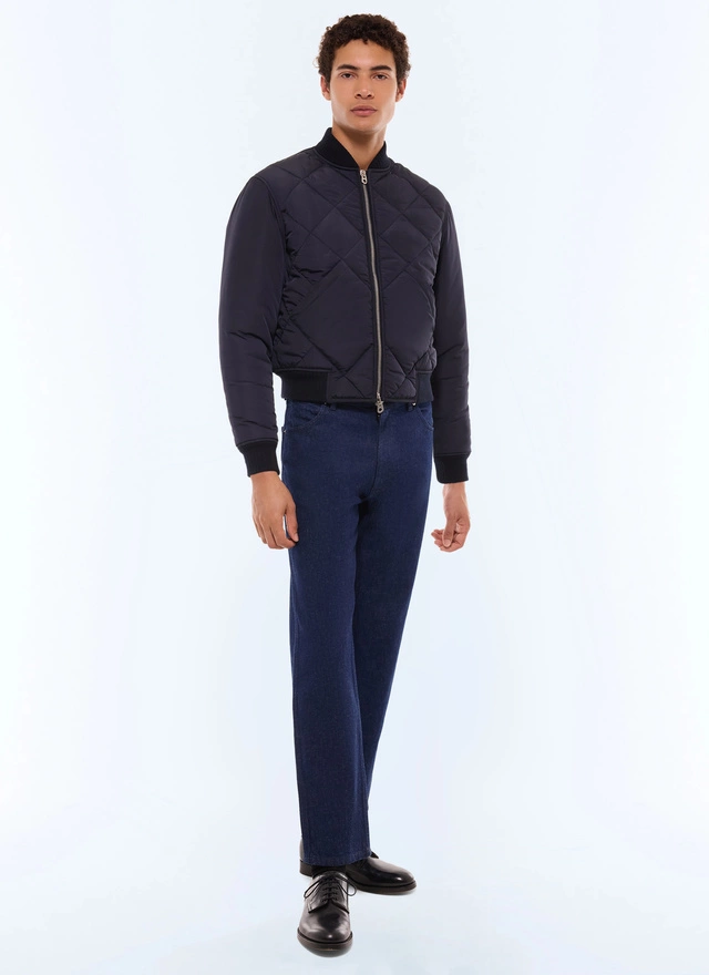 Men's navy blue jacket Fursac - M3GEMS-GM08-D030