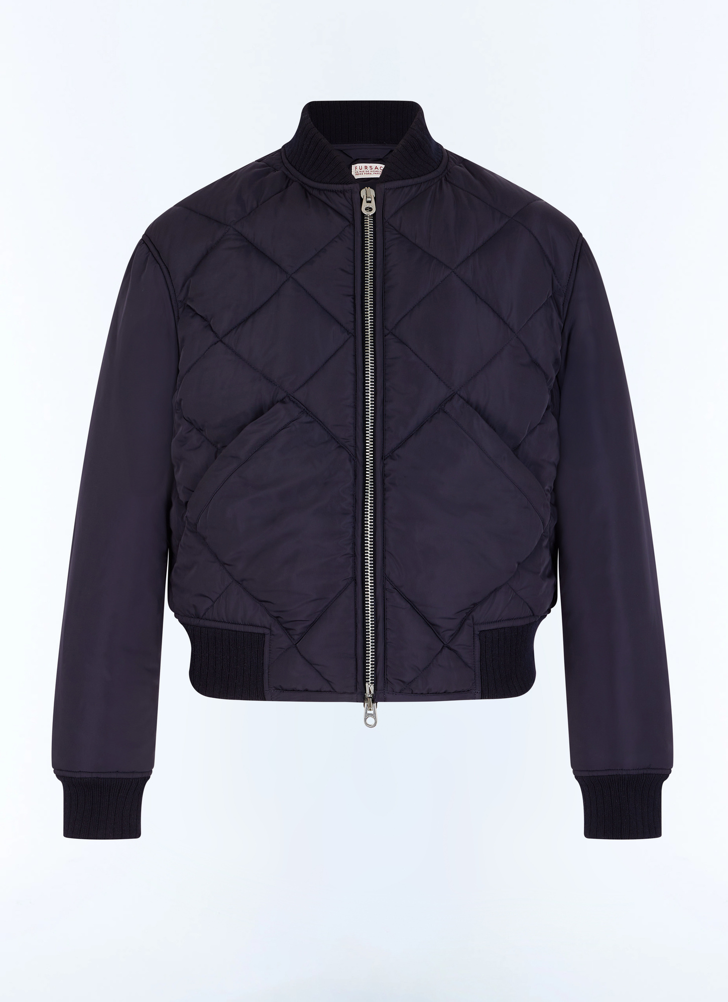 Men's blue, navy blue water-repellent fabric jacket Fursac - M3GEMS-GM08-D030