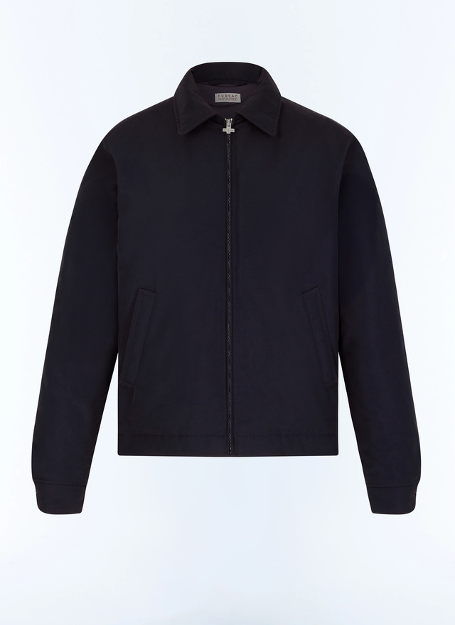 Men's blue, navy blue water-repellent fabric jacket Fursac - M3GLAN-VM03-30