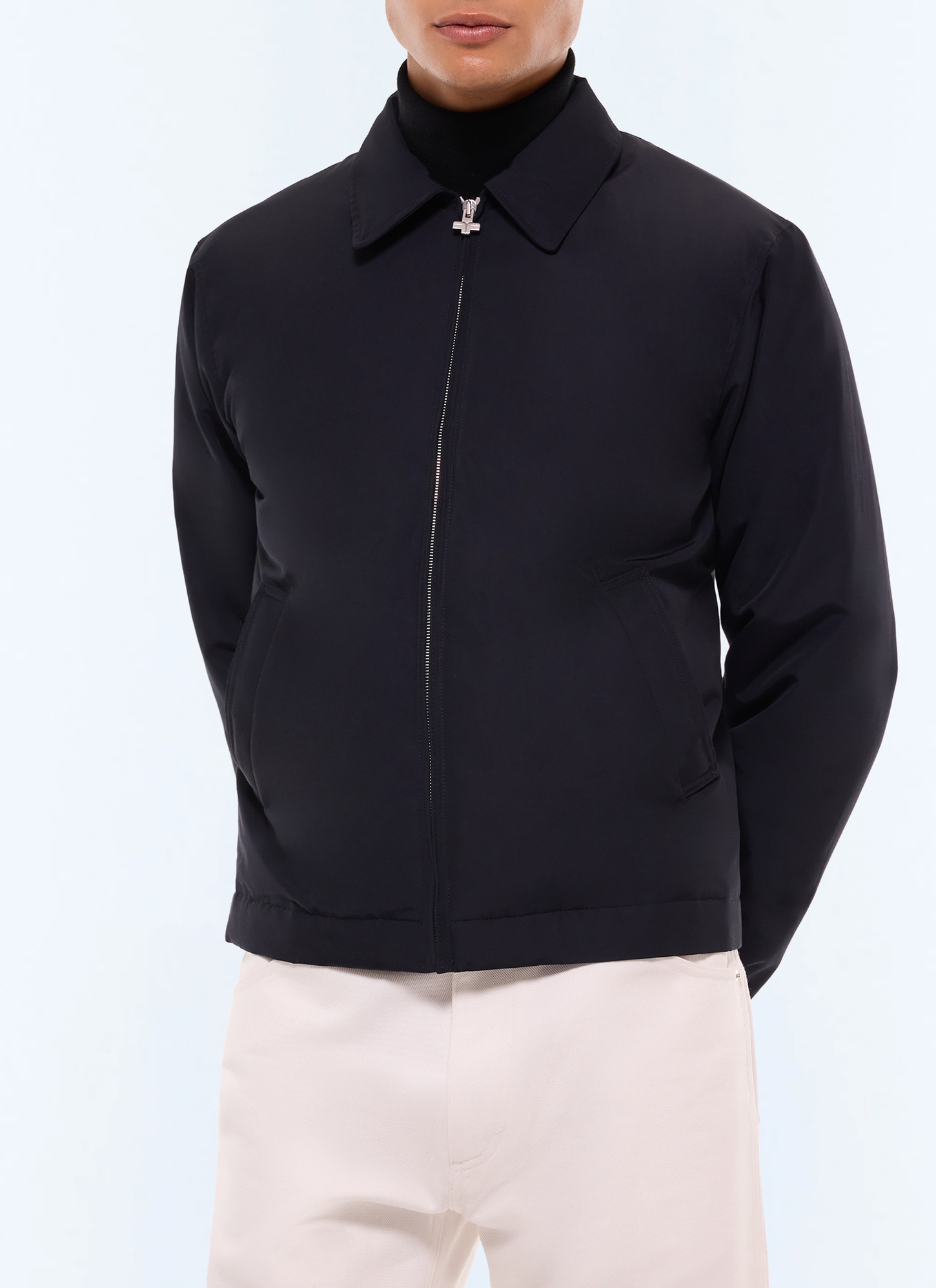 Men's jacket navy blue water-repellent fabric Fursac - M3GLAN-VM03-30