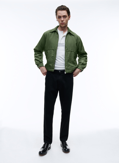 Men's jacket olive green polyamide Fursac - 22HM3ALAN-AM08/44