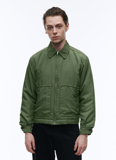 Men's jacket olive green polyamide Fursac - 22HM3ALAN-AM08/44