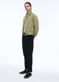 Olive green Ottoman fabric jacket - M3BANG-VM03-44
