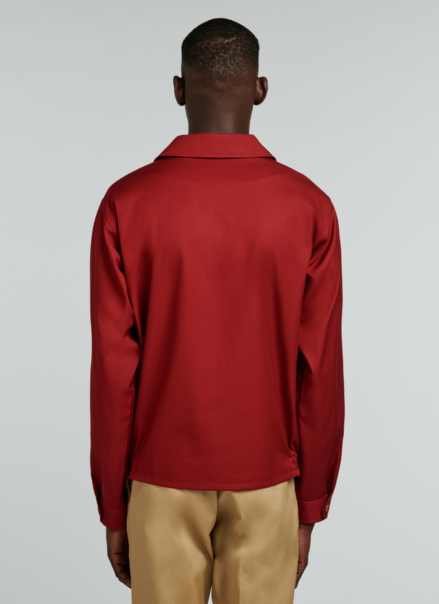 red cotton jacket men's