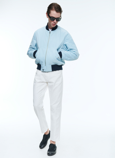 Men's sky blue jacket Fursac - M3DUDE-BM07-D004