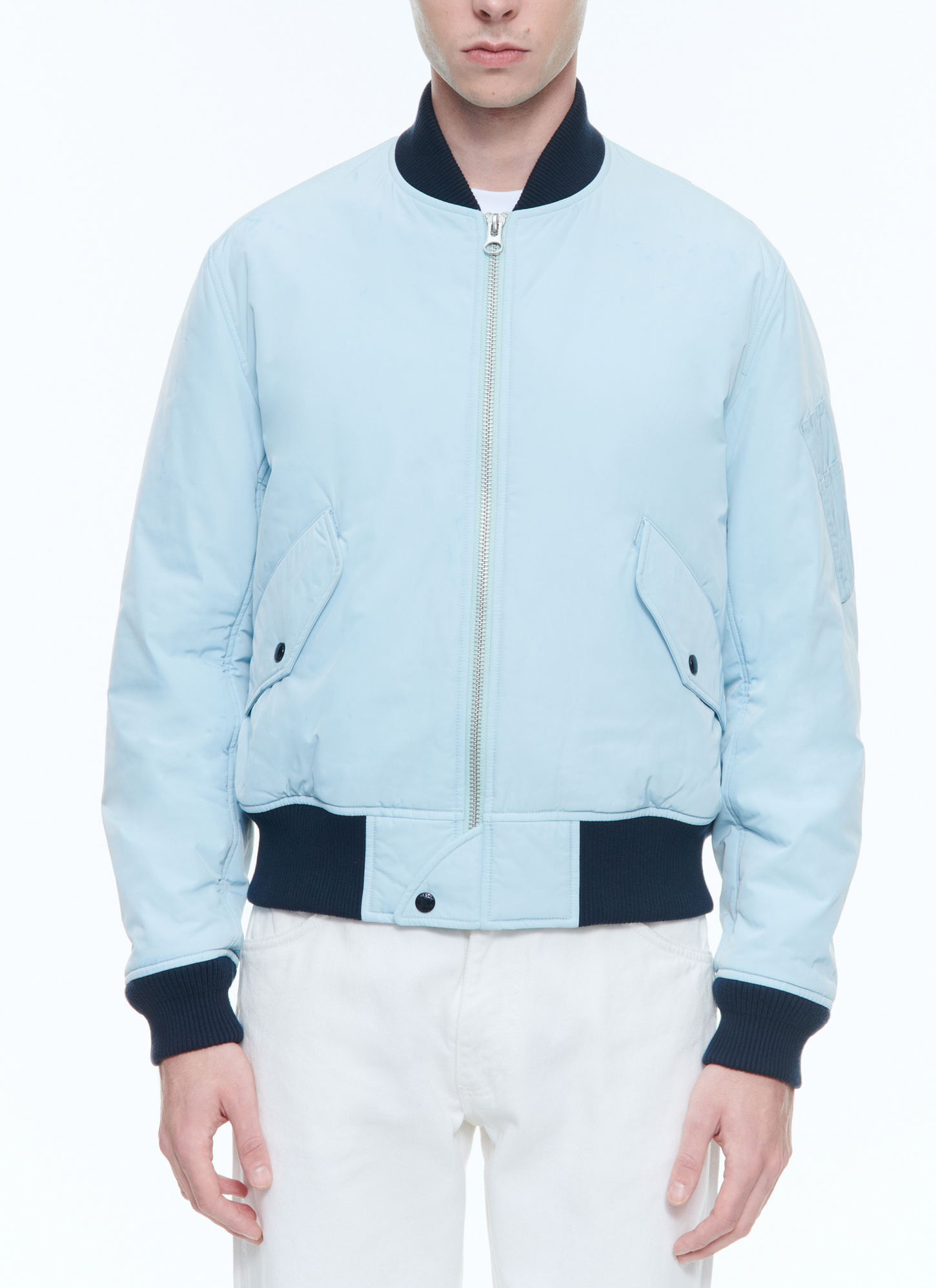Men's jacket sky blue technical serge Fursac - M3DUDE-BM07-D004