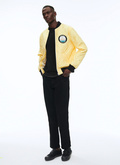 Light yellow satiny quilted jacket - 23EM3BEDY-BM02/53