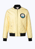 Light yellow satiny quilted jacket - 23EM3BEDY-BM02/53