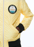 Light yellow satiny quilted jacket - 23EM3BEDY-BM02/53