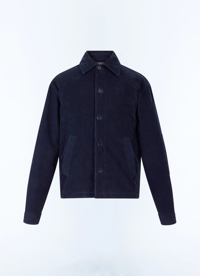 Men's blue, navy blue certified velvet jacket Fursac - M3GARS-GX41-D030