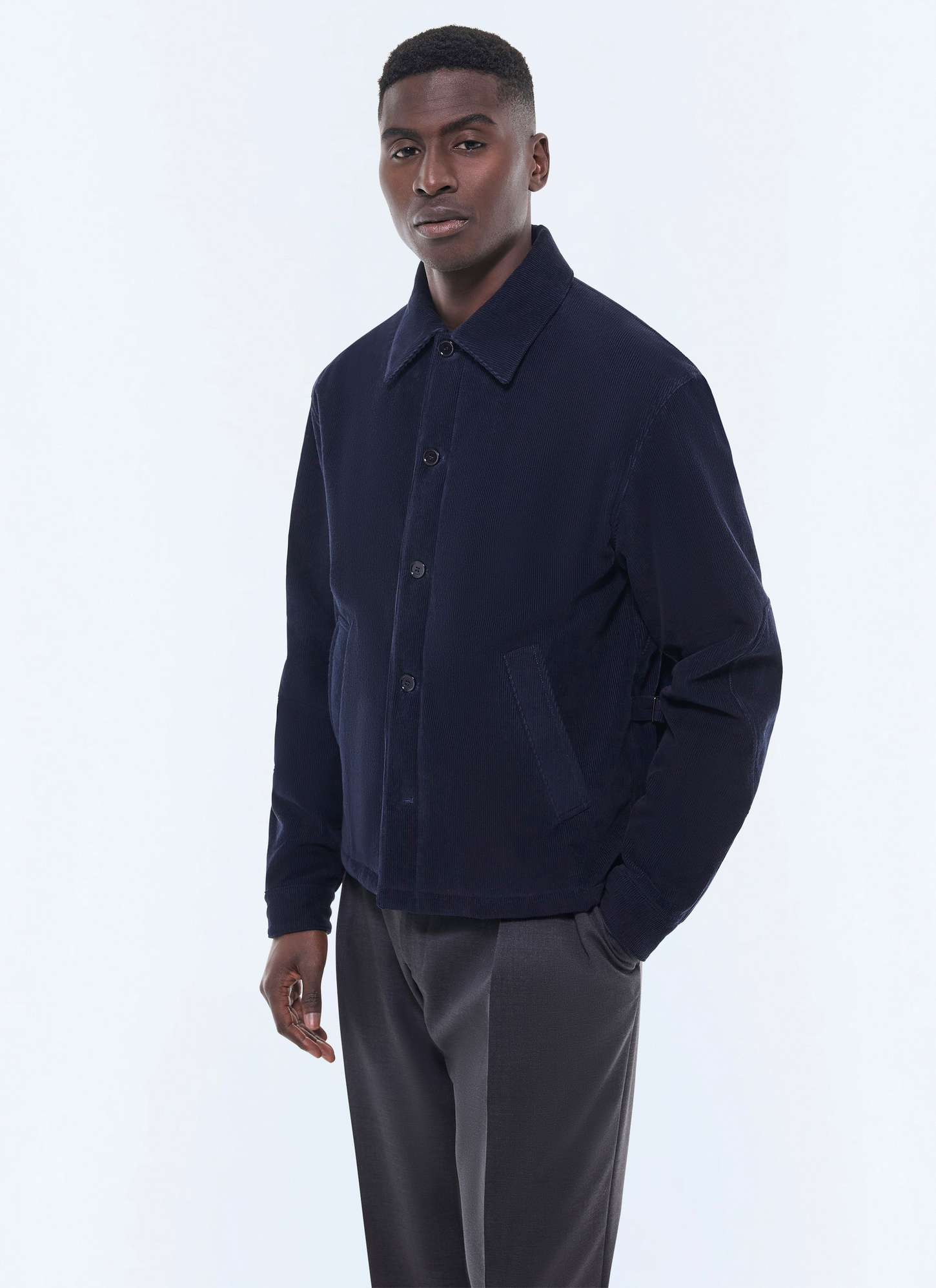 Men's jacket navy blue certified velvet Fursac - M3GARS-GX41-D030