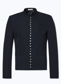 Wool jacket with officer collar - V3DENK-DC18-D030