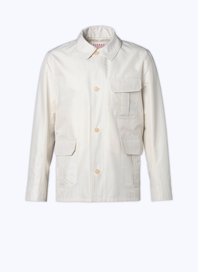 Men's ecru - checks jacket Fursac - M3BIKE-BM15-02