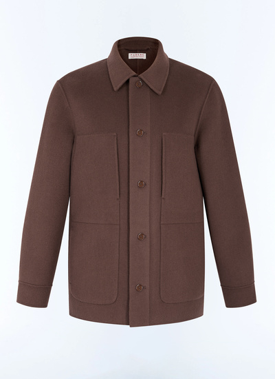 Men's brown wool jacket Fursac - M3FADA-JM13-G014
