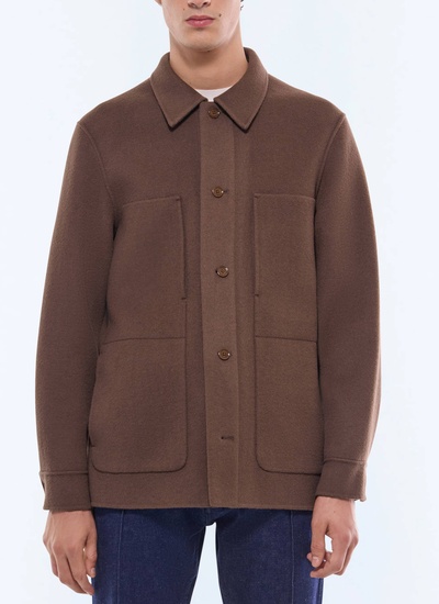 Men's jacket brown wool Fursac - M3FADA-JM13-G014