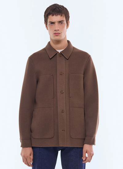 Men's jacket brown wool Fursac - M3FADA-JM13-G014