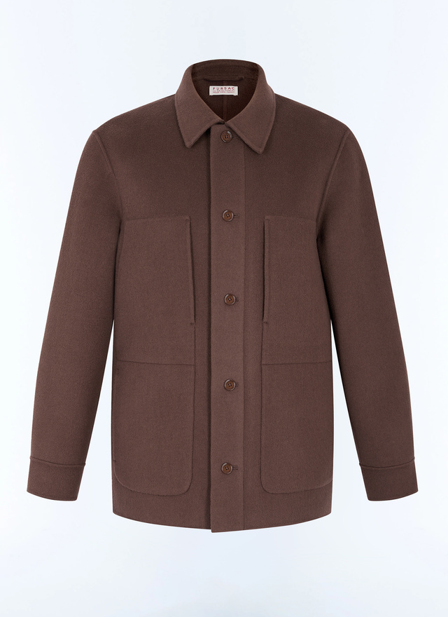 Men's brown wool jacket Fursac - M3FADA-JM13-G014