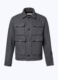 Wool canvas multipockets jacket - M3CARM-CM28-B019