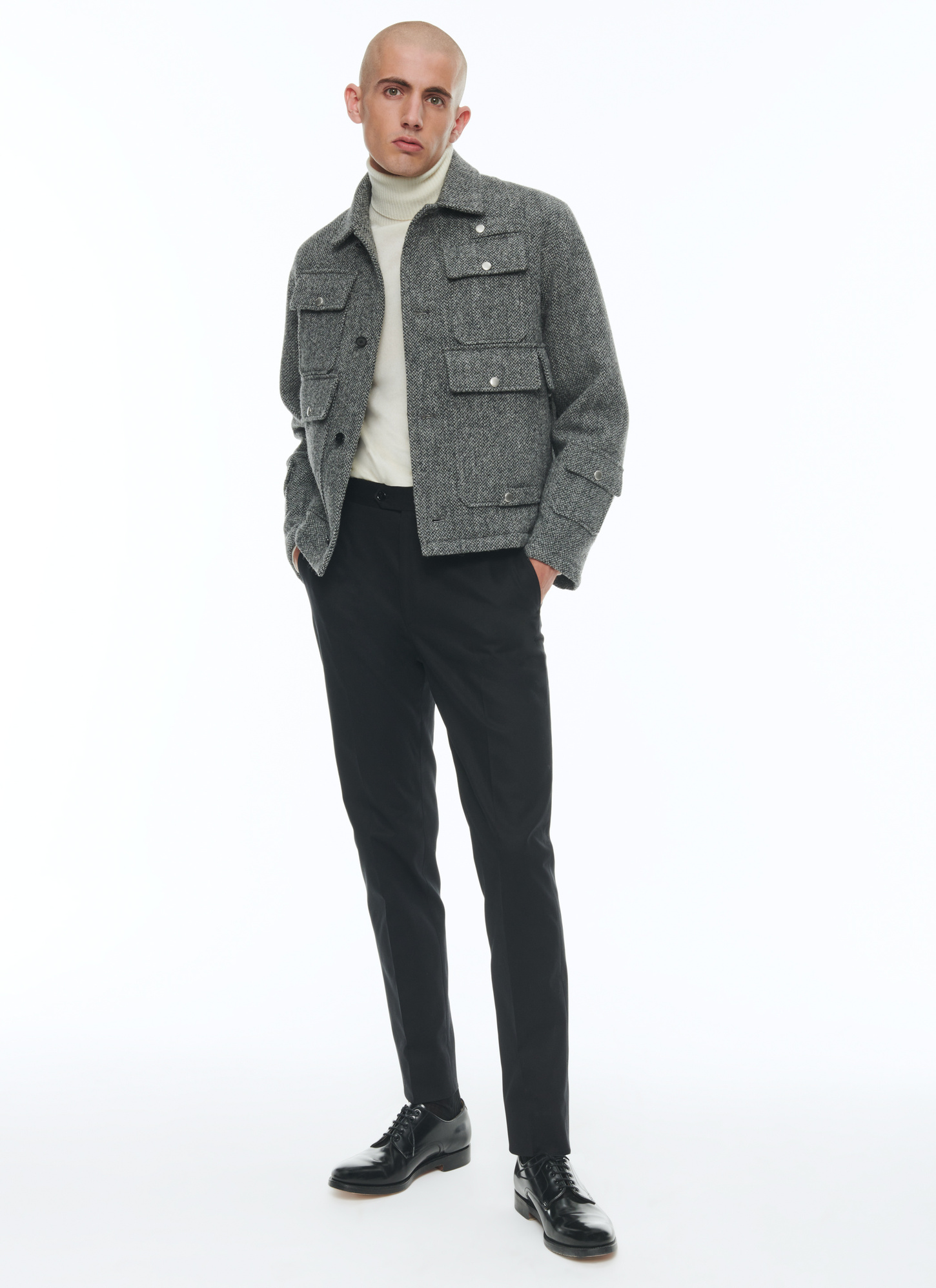 Men's charcoal grey jacket Fursac - M3CARM-CM28-B019