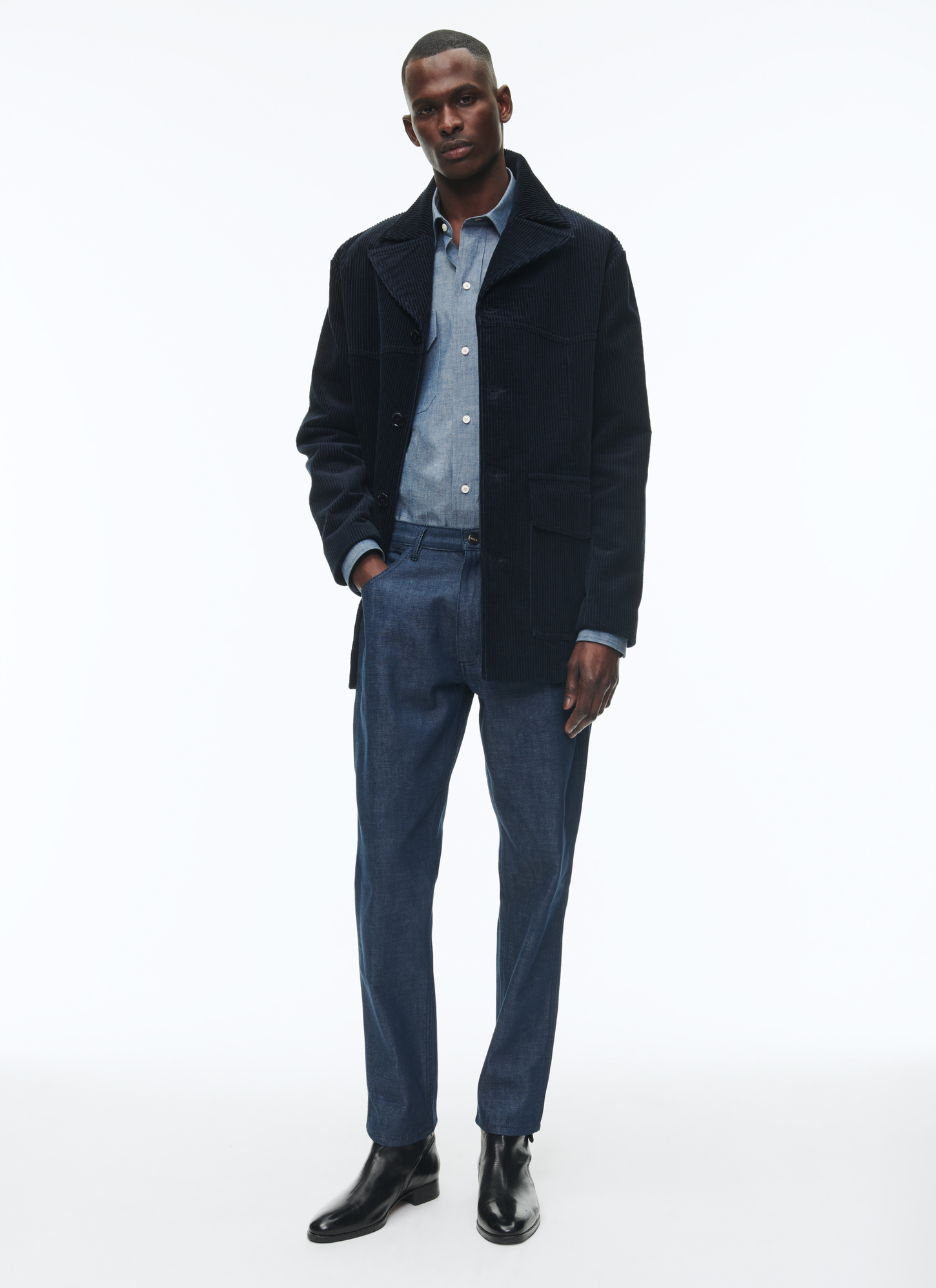 Men's navy blue jacket Fursac - M3CHEF-CM16-D030