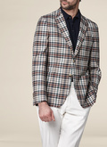 Wool blazer with Madras pattern - V3PERY-PV02-09