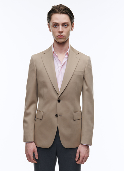 Men's jacket beige virgin wool Fursac - 22HV3ALLO-AX04/08