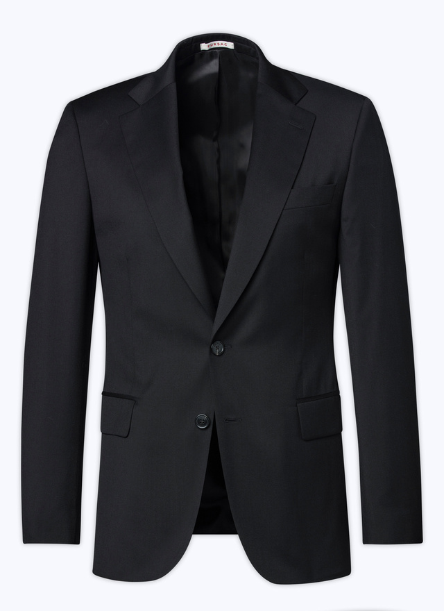 Men's black virgin wool jacket Fursac - V2AIDO-AC82-20