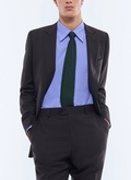 Fitted wool canvas suit jacket - V3FOXA-GC40-B020