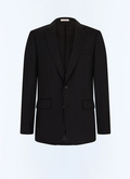 Fitted wool canvas suit jacket - V3FOXA-GC40-B020