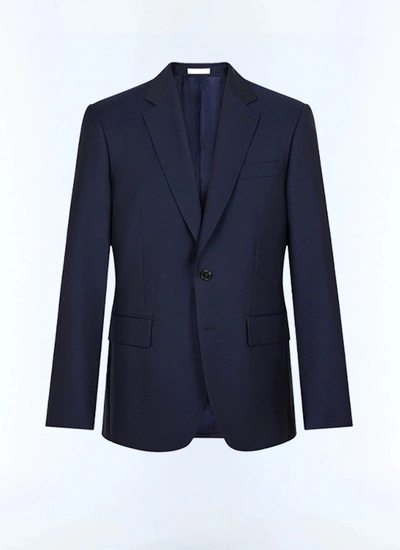 Men's blue, navy blue wool serge jacket Fursac - V2AIDO-AC80-31