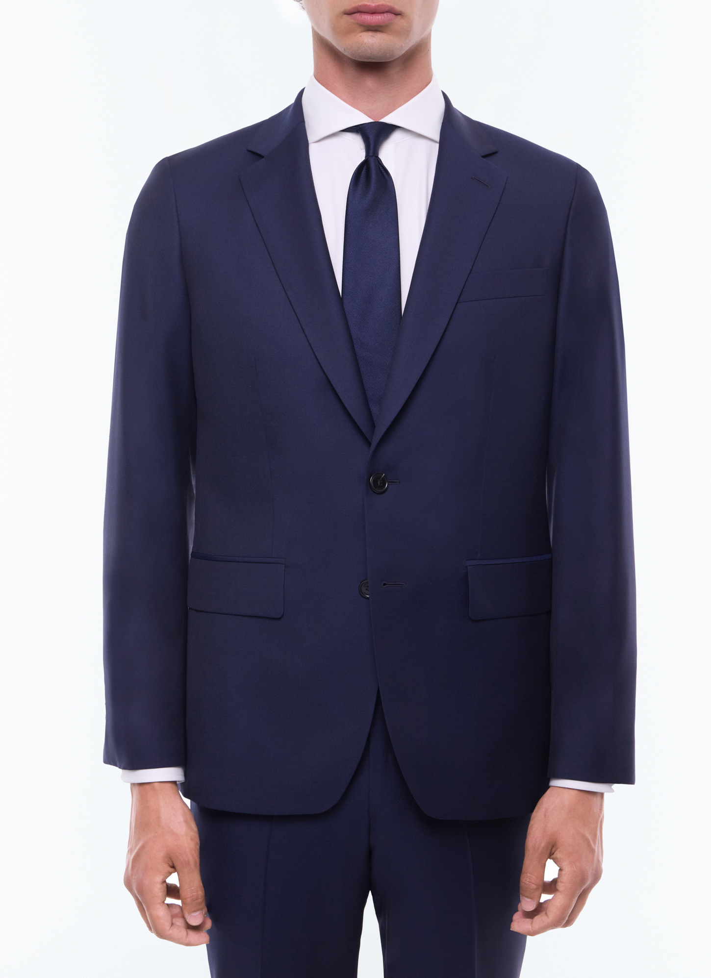 Men's jacket carbon blue wool serge Fursac - V2AIDO-AC80-31