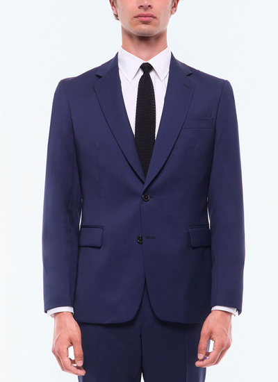 Men's jacket carbon blue virgin wool serge Fursac - V3AXUN-B570-31