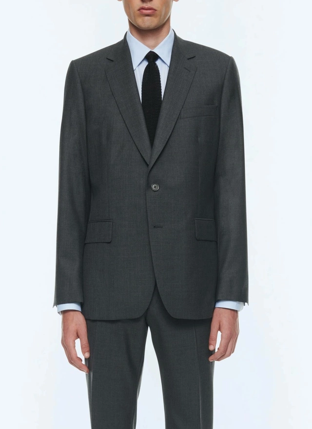 Men's jacket charcoal grey virgin wool Fursac - V2AIDO-CC64-B029