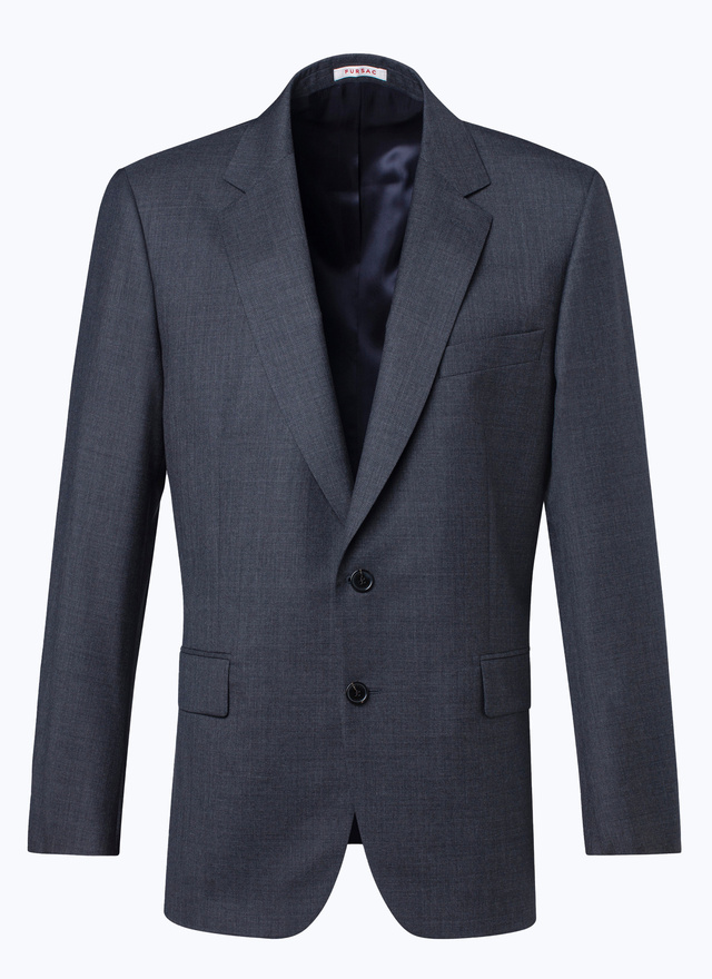 Men's grey virgin wool jacket Fursac - V2AIDO-CC64-B029