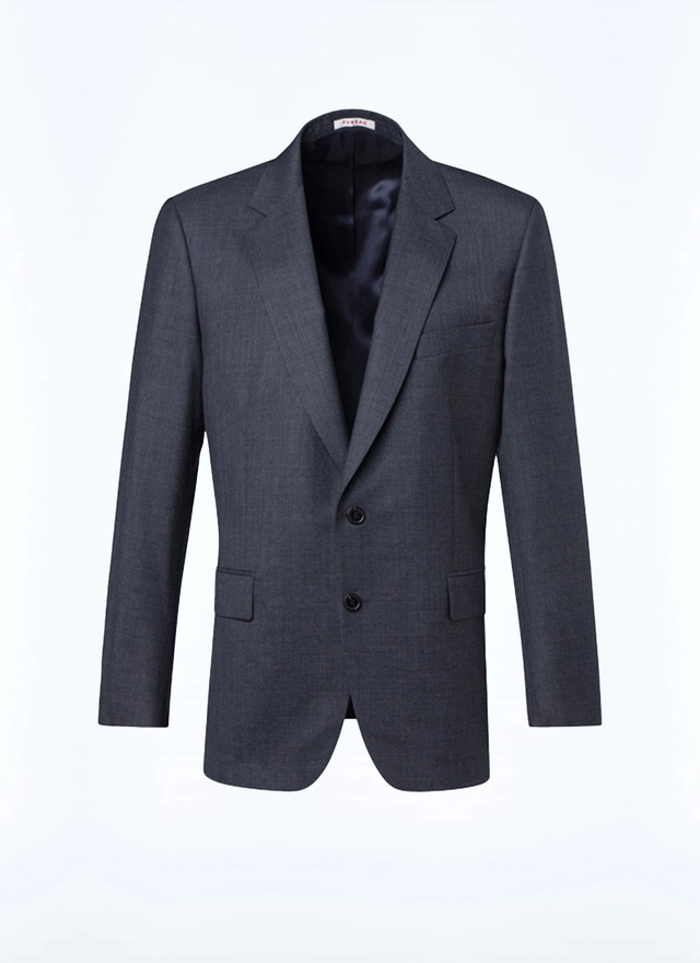 Men's grey virgin wool jacket Fursac - V2AIDO-CC64-B029