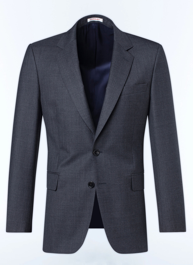 Men's grey virgin wool jacket Fursac - V3AXUN-CC64-B029