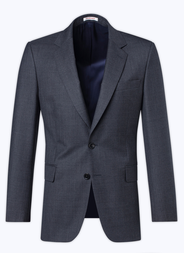 Men's grey virgin wool jacket Fursac - V3AXUN-CC64-B029
