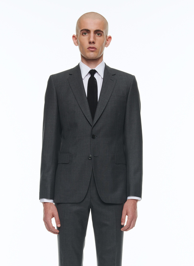 Men's jacket charcoal grey virgin wool Fursac - V3AXUN-CC64-B029