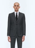 End-on-end virgin wool fitted suit jacket - V3AXUN-CC64-B029