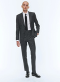 End-on-end virgin wool fitted suit jacket - V3AXUN-CC64-B029