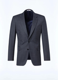 End-on-end virgin wool fitted suit jacket - V3AXUN-CC64-B029
