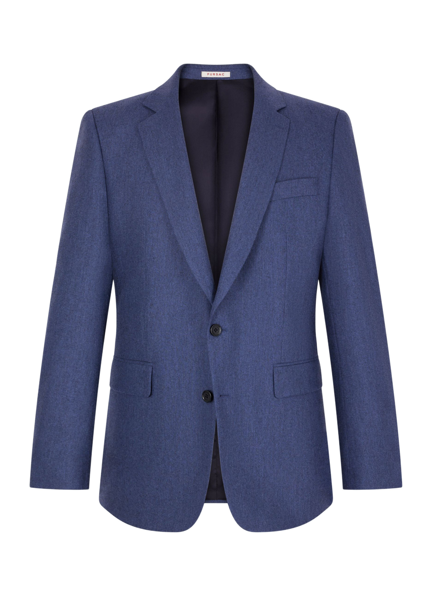 Men's blue, navy blue certified wool flannel jacket Fursac - V3FOXA-EC29-D012