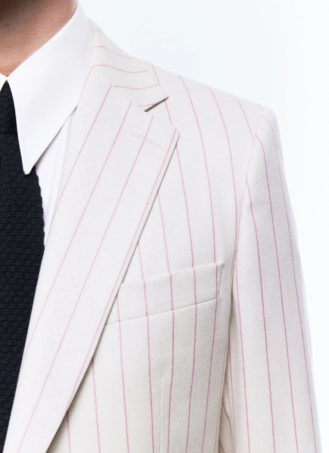 Suit jacket in striped wool