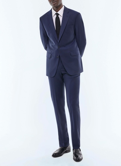 Men's faux-plain carbon blue jacket Fursac - V3EVIP-FC36-D031