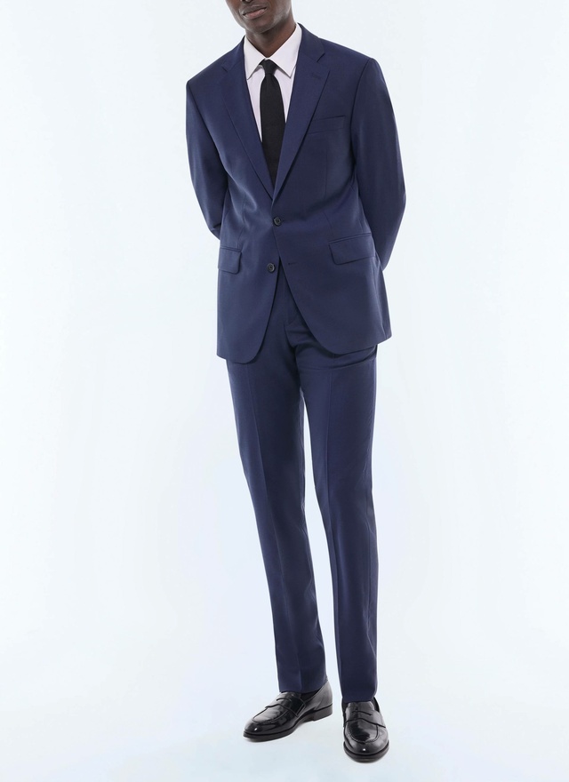 Men's faux-plain carbon blue jacket Fursac - V3EVIP-FC36-D031