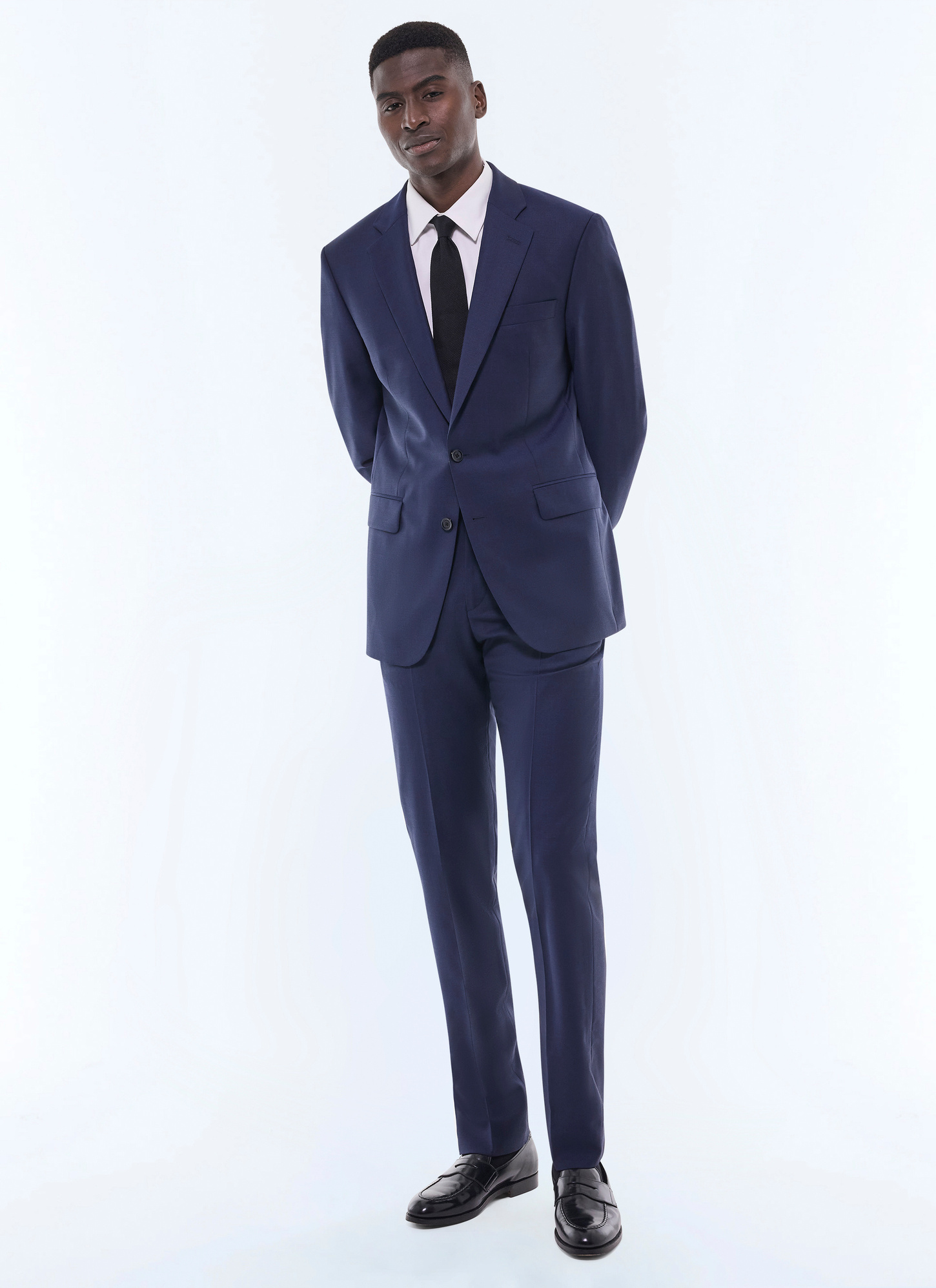 Men's faux-plain carbon blue jacket Fursac - V3EVIP-FC36-D031