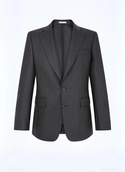 Men's green certified wool flannel jacket Fursac - V3FEXU-EC29-H011